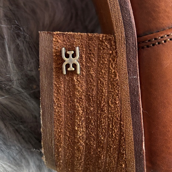 Sam Edelman Palmer Cognac Brown Leather Ankle Boots - Picture 5 of 5